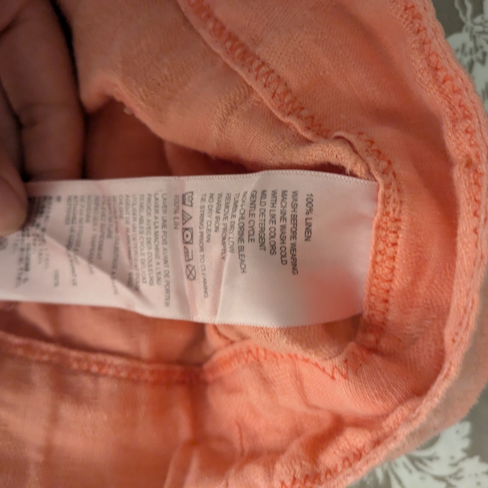 Tommy Bahama Pink Drawstring Linen Blend Shorts - Picture 4 of 4